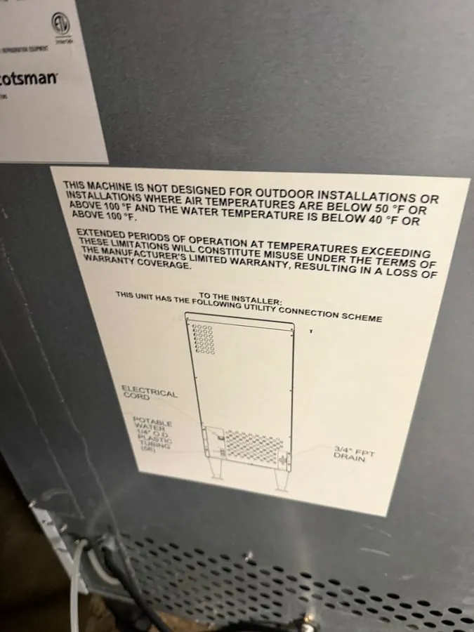 Льдогенератор Scotsman CU0920MA1 Ice Maker 100lbs — фото лота 2