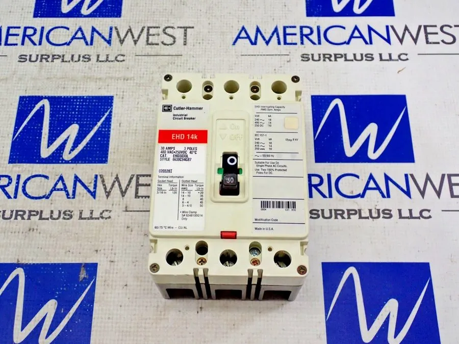 Автоматический выключатель 1 Eaton EHD3030L 30A Circuit Breaker EHD 14K 3P 480V