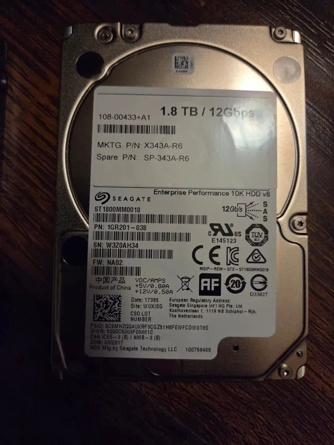 Жёсткий диск Netapp Seagate ST1800MM0018 1.8TB 10K SAS 12Gb/s 2.5" HDD 1GR201-03
