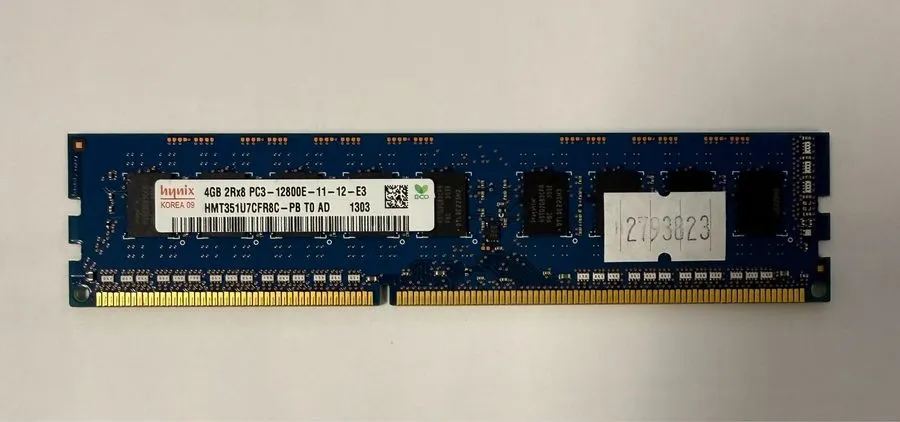 Модуль памяти Hynix 4GB 2Rx8 PC3-12800E DDR3 1600MHZ ECC HMT351U7CFR8C-PB