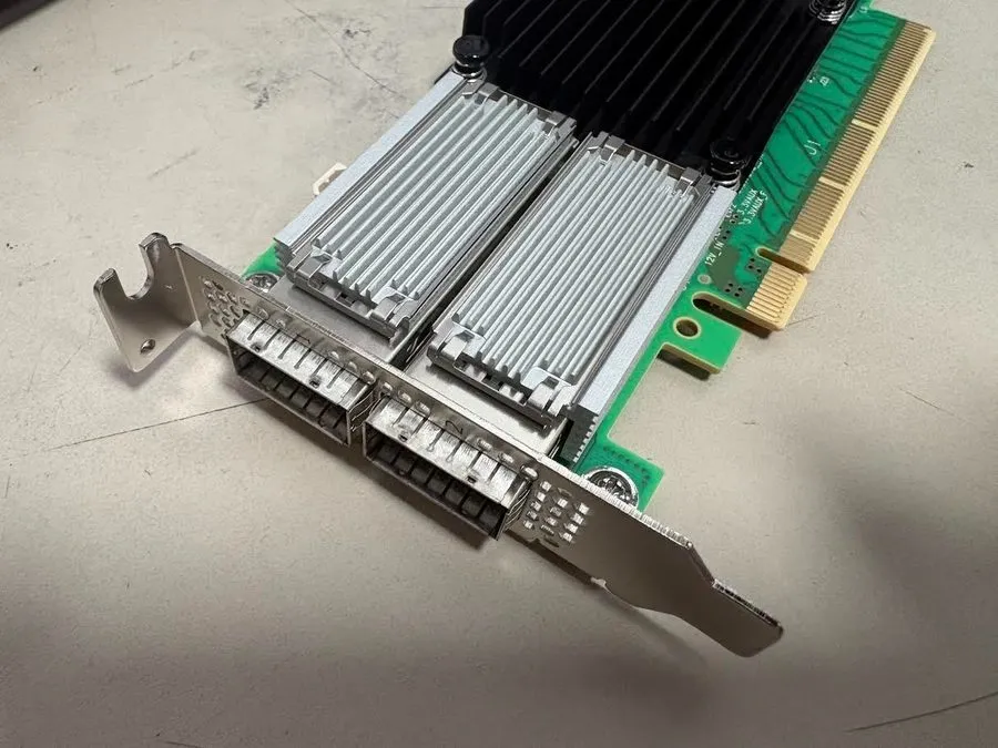 Плата HPE Mellanox CX556A Dual-Port 100GbE PCIe x16 H/P Network Card P/N: 878579 — фото лота 1