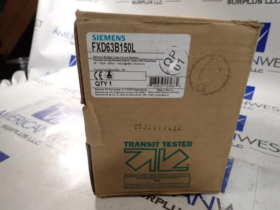 Автоматический выключатель Siemens FXD63B150L Sentron Circuit Breaker 3P 150A 3P