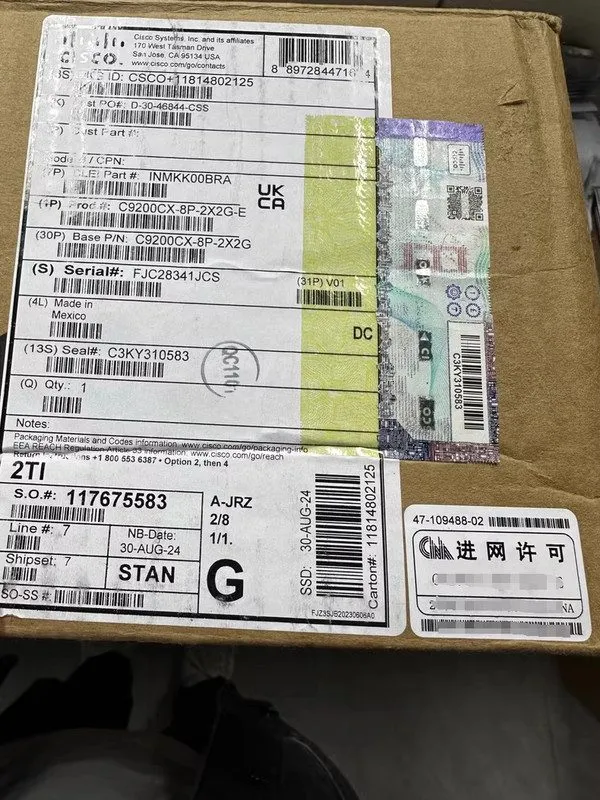 Коммутатор 1PC C9200CX-8P-2X2G-E Cisco Catalyst 9200CX 8-port 1G, PoE+, Network 