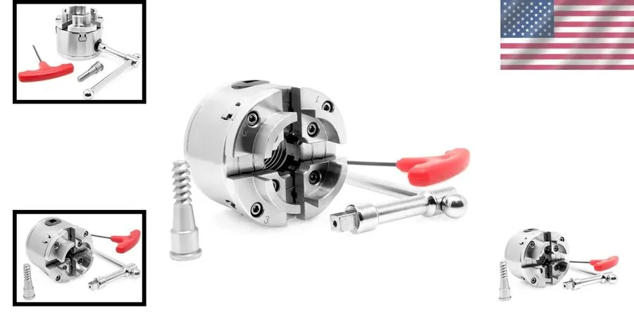 Режущий инструмент WEN LA4275 2.75" 4-Jaw Self-Centering Keyed Lathe Chuck Set w — фото лота 1