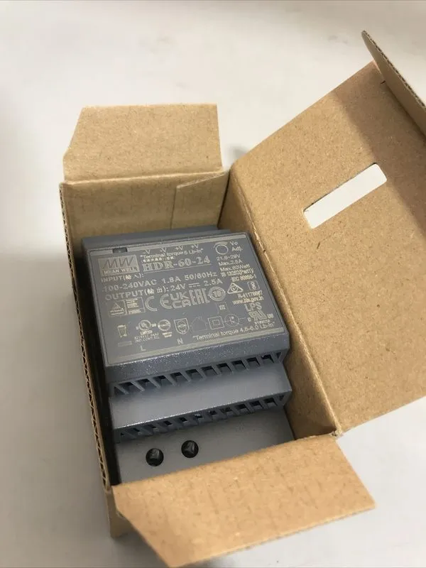 Блок питания Mean Well HDR-60-24 Ultra Slim DIN Rail Power Supply 100~240VAC to  — фото лота 3