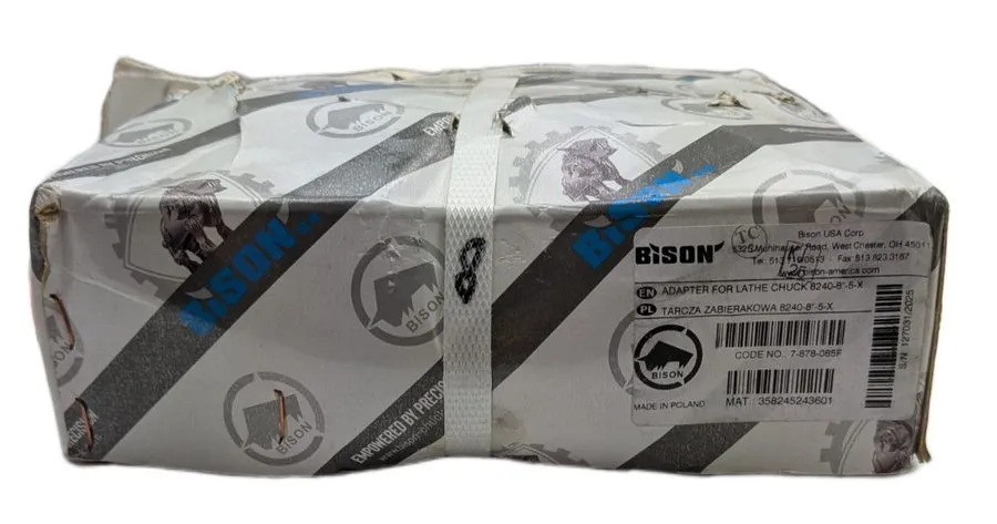 Режущий инструмент Bison 7-878-085F 8" Lathe Chuck Adapter Back Plate D1-5 Fully — фото лота 1