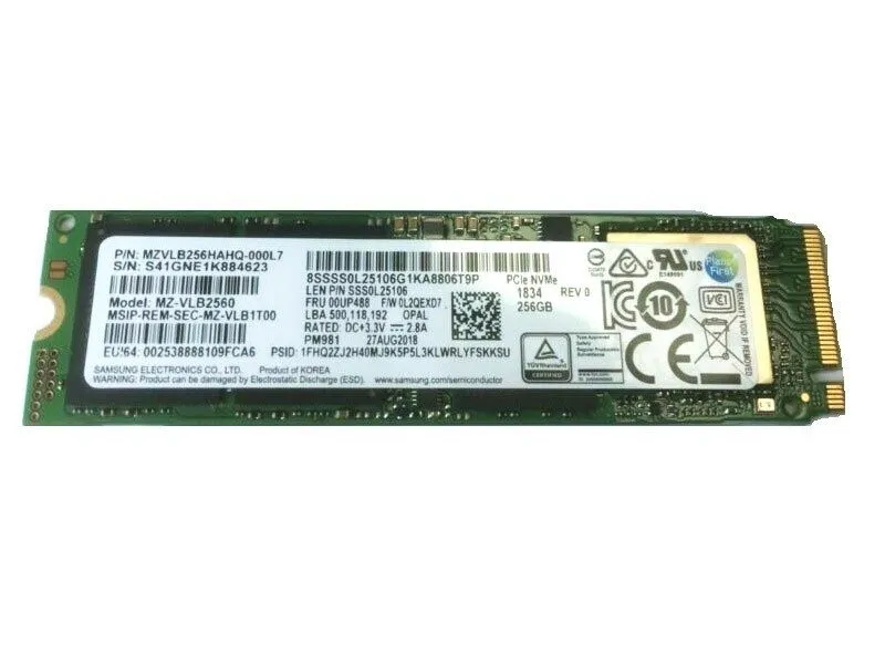 SSD-накопитель Samsung PM981 256GB MZ-VLB2560 M.2 2280 NVMe Solid State Drive SS