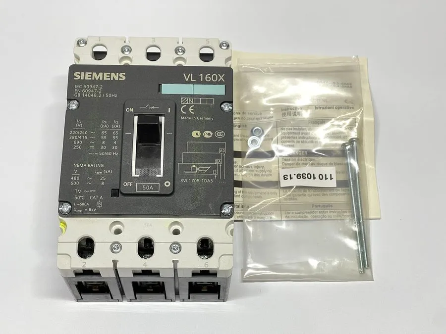 Автоматический выключатель Siemens 3VL1705-1DA33-0AA0 VL160X 3 Pole Circuit Brea — фото лота 1