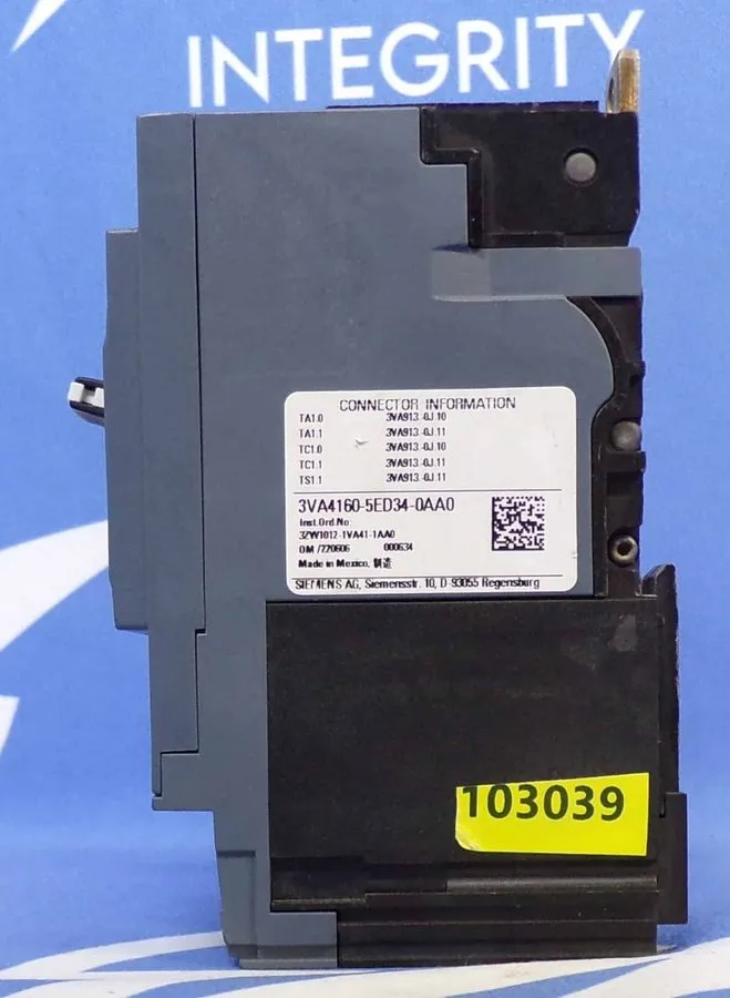 Автоматический выключатель SIEMENS CIRCUIT BREAKER 3VA4160-5ED34-0AA0 60A 600Y/3