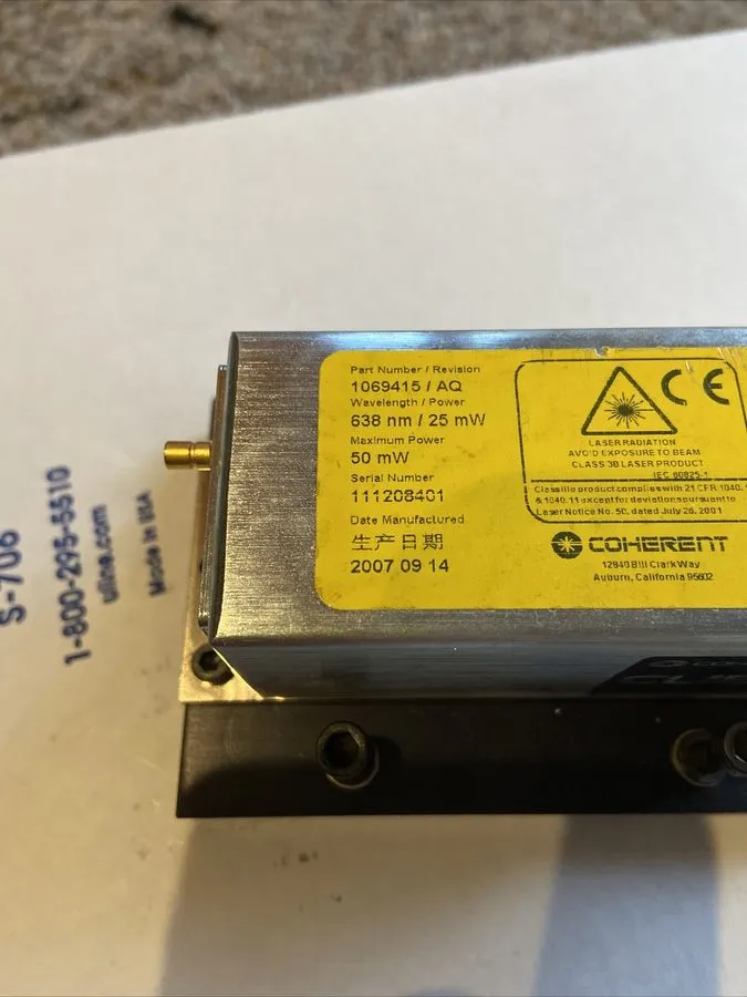 Модуль 2007 Model COHERENT CUBE Laser Module 1069415 Wavelength 638 nm / 25 mW