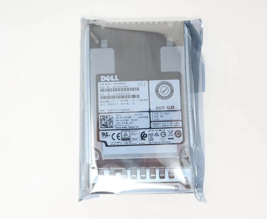 Сервер 0503M7 DELL PX05SVB096Y 960GB 2.5" SAS 12G PowerEdge R660 R770 Server SSD