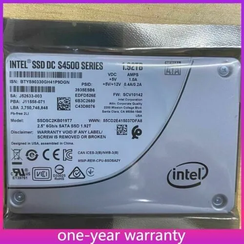 SSD-накопитель Intel DC S4500 Series 1.92TB 6Gbps 2.5 Inch SATA SSD SSDSC2KB019T