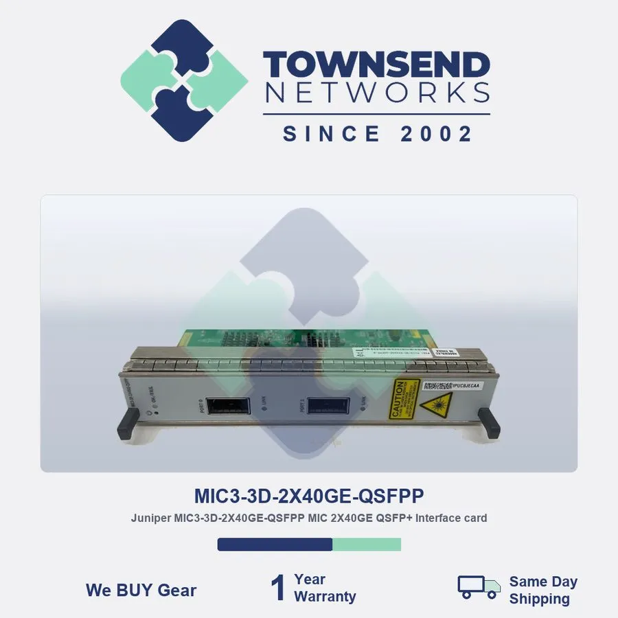 Маршрутизатор Juniper MIC3-3D-2X40GE-QSFPP 2-Port 40GbE MIC QSFP+ & Guaranteed