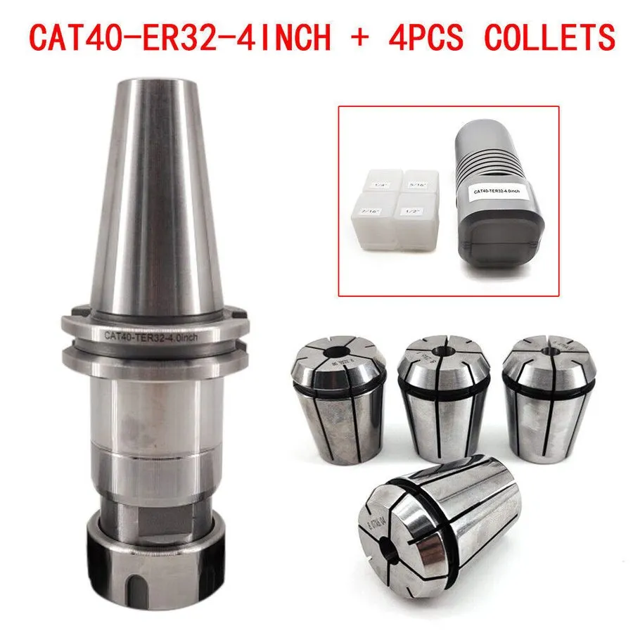 Режущий инструмент CAT40-ER32-4inch chuck Floating Tap Tool Holder +4 Collet 1/4 — фото лота 2