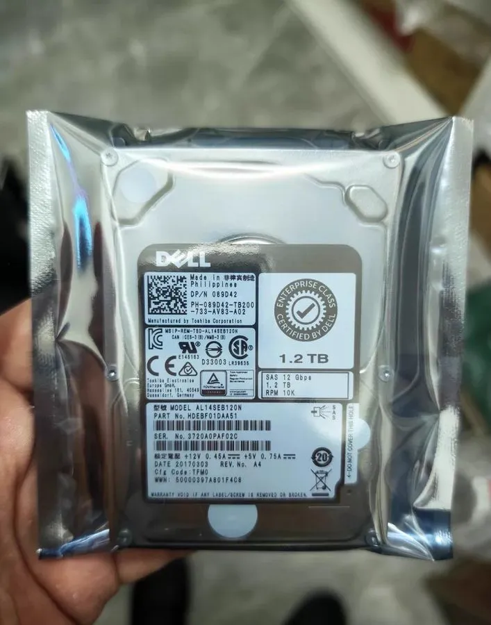 Жёсткий диск Dell 089D42 1.2TB 10K 12GB/s SAS 2.5" HDD 89D42 Hard Drive