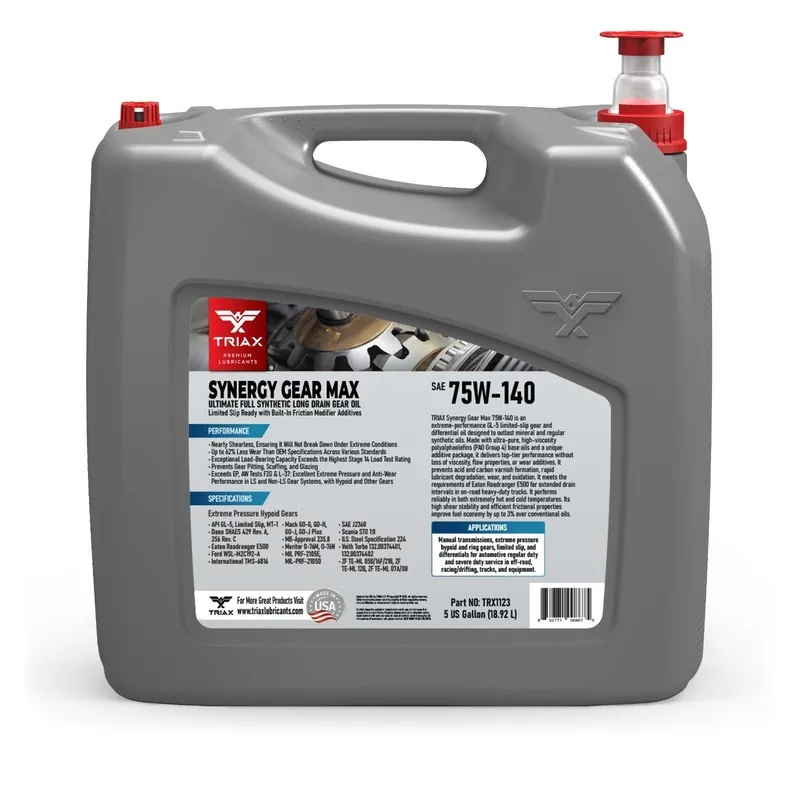 Сервер TRIAX Synergy Gear MT 75W-80 GL-4 Manual Transmission Fluid (6 Quart Pack
