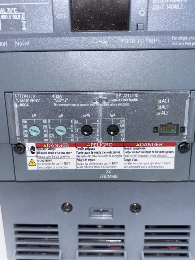 Автоматический выключатель Siemens 3VA6340-6HN31-0aa0 3p 400a 65k LSI Trip Unit  — фото лота 2
