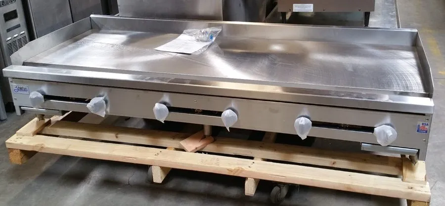 Гриль 72" Griddle Gas Flat Top Grill 6' NSF Stratus SMG-72 Commercial Plancha 1"