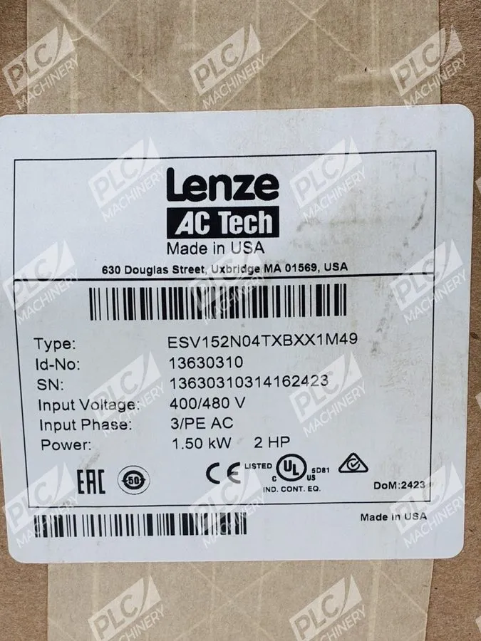 Частотный преобразователь Lenze AC Tech 2HP 480VAC ESV152N04TXB Variable Frequen — фото лота 1