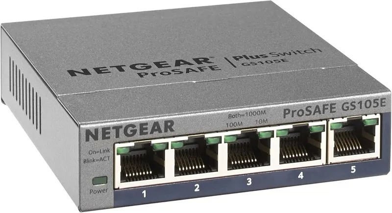 Коммутатор NETGEAR 5-Port Gigabit Ethernet Easy Smart Managed Switch (GS105Ev2) 