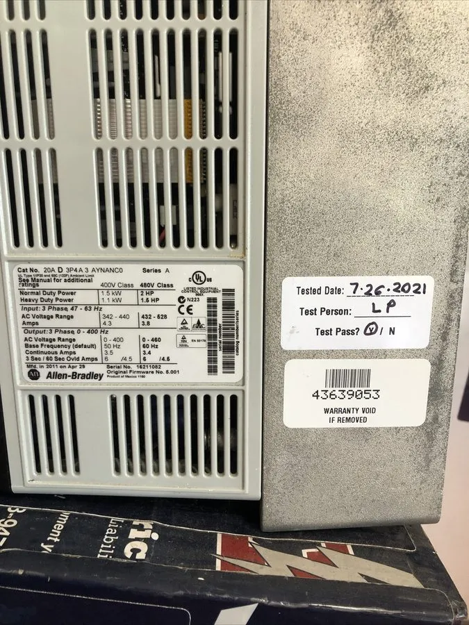 Частотный преобразователь Allen-Bradley 20AD3P4A3AYNANC0 PowerFlex 70 AC Drive U
