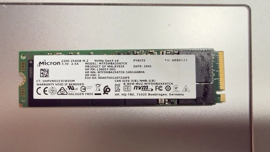 SSD-накопитель Micron 2200 256GB M.2 2280 NVMe SSD MTFDHBA256TCK MTFDHBA256TCK-1 — фото лота 1