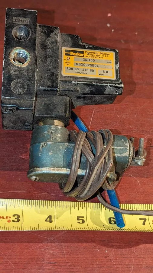Пневмоцилиндр Parker HHB2005001 Pneumatic Cylinder 35-150PSIG 110/120V 7.2W