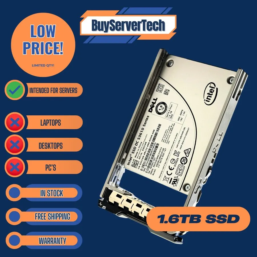 SSD-накопитель Intel DC S3610 Series 1.6TB SSD 02CC4N Enterprise 2.5" SSDSC2BX01