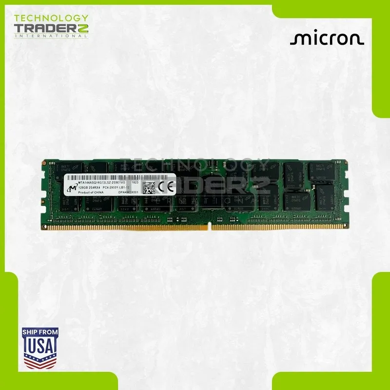 Модуль памяти 128GB Micron DDR4-2933 PC4-2933Y ECC LRDIMM CL21 MTA144ASQ16G72LSZ — фото лота 1