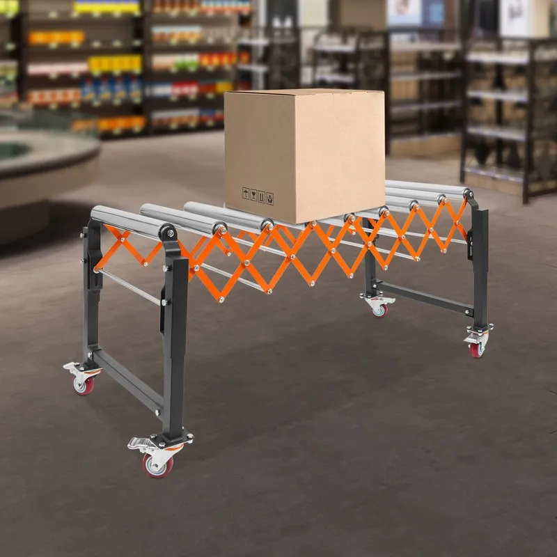 Конвейер 9-Roller Adjustable Machine Expandable Conveyor Table Conveyor 80kg/176 — фото лота 1