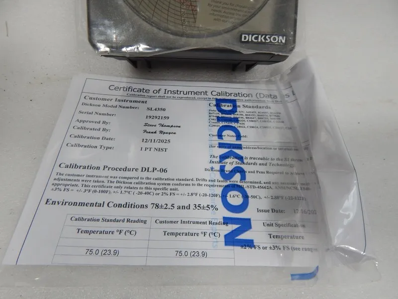 Регистратор Dickson Data SL4350 Chart Recorder 4" 2HZD3