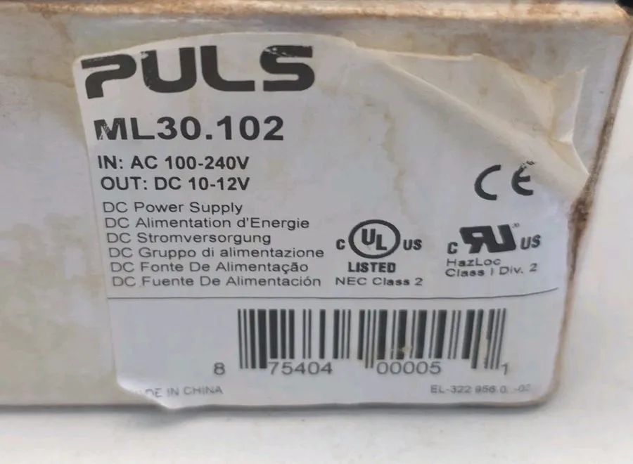 Блок питания Puls Ml30.102 Dc Power Supply, 100/240V Ac, 10/12V Dc, 30 W, 3 A, D