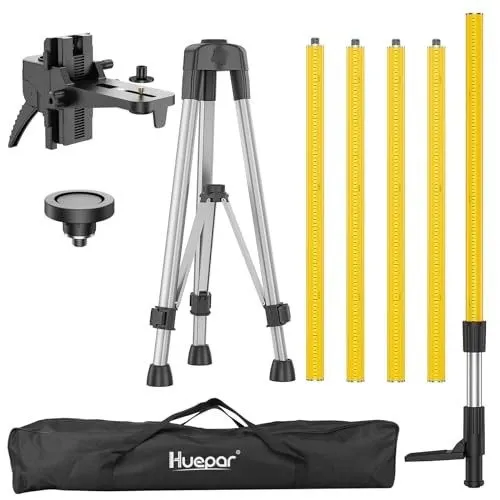 Нивелир 12 Ft./3.7M Professional Laser Level Pole with Tripod and 1/4-Inch by 20