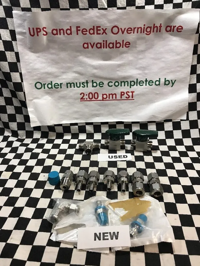 Фитинг 13X Swagelok Valve Union Reducer Elbow Tee Hose 1/4"-1/2", SS-810-6