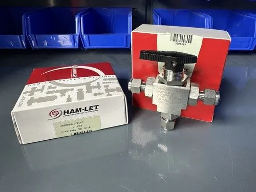Клапан Ham-Let H-6800-Ss-L-1/4-Cst 1/4" Compr Stainless Steel Mini Ball Valve 3- — фото лота 1
