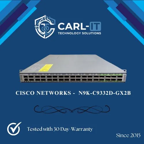 Коммутатор Cisco Nexus 9332D-GX2B N9K-C9332D-GX2B 32Port 400GbE QSFP-DD Data Cen — фото лота 1