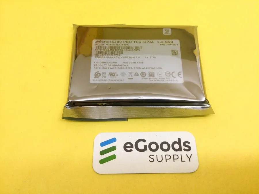 SSD-накопитель MICRON MTFDDAK7T6TDS 7.68TB 2.5" SATA SSD 4,317 Hours, 98.6% Heal