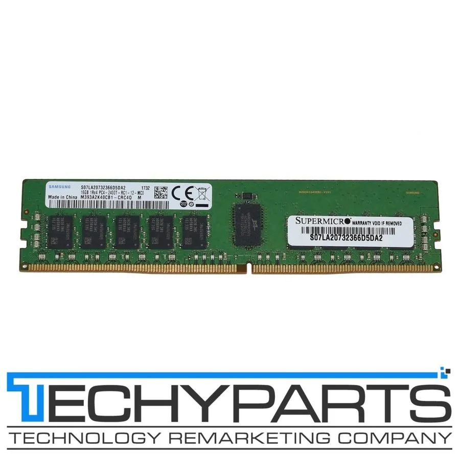 Модуль памяти SAMSUNG DDR4 16GB 1RX4 PC4-19200 2400MHZ RDIMM M393A2K40CB1-CRC — фото лота 1