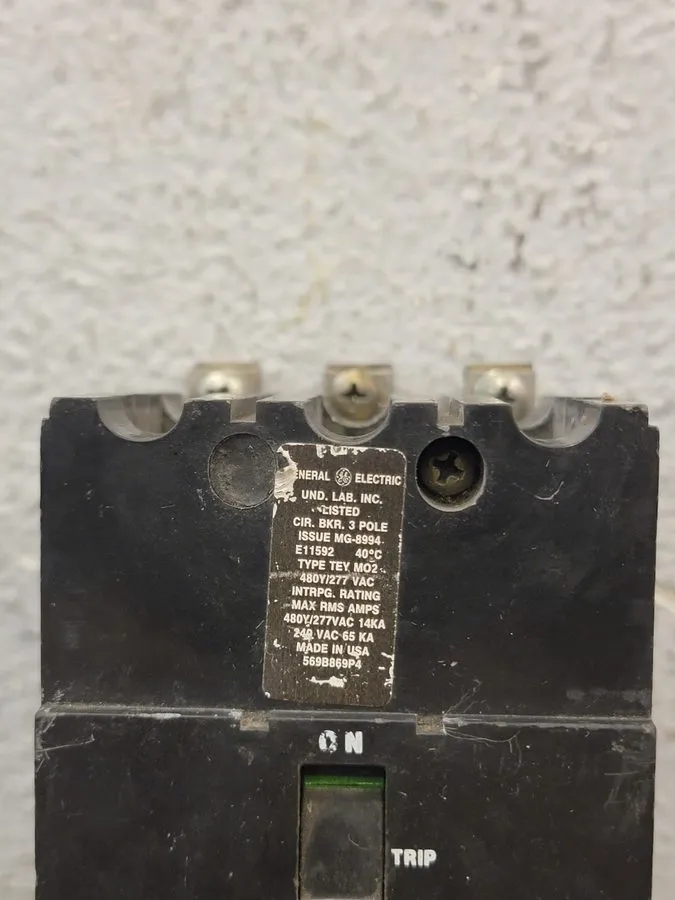 Автоматический выключатель GENERAL ELECTRIC TEYF320 NT 3 POLE 20 AMP 480V CIRCUI