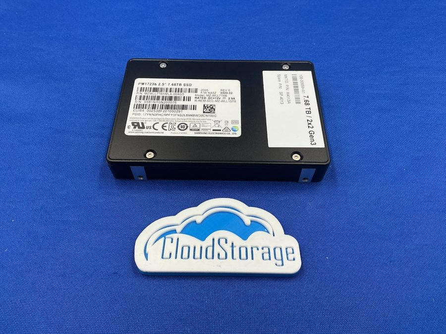 SSD-накопитель Samsung PM1723b 7.68TB SSD NVME MZ-WLL7T6B U.2 MZWLL7T6HMLA-000H3