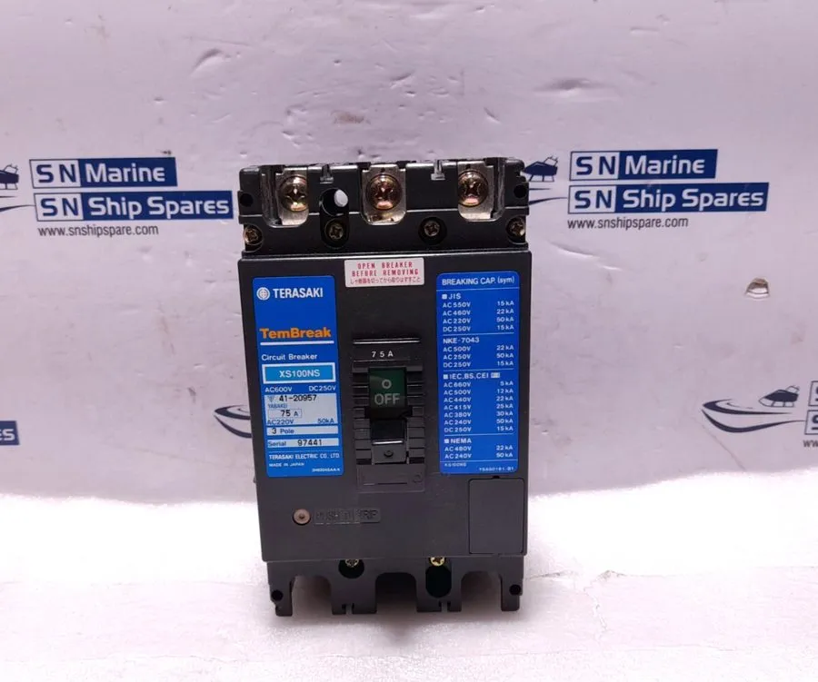Автоматический выключатель Terasaki XS100NS 3 Pole Circuit Breaker 15A 200-480V 