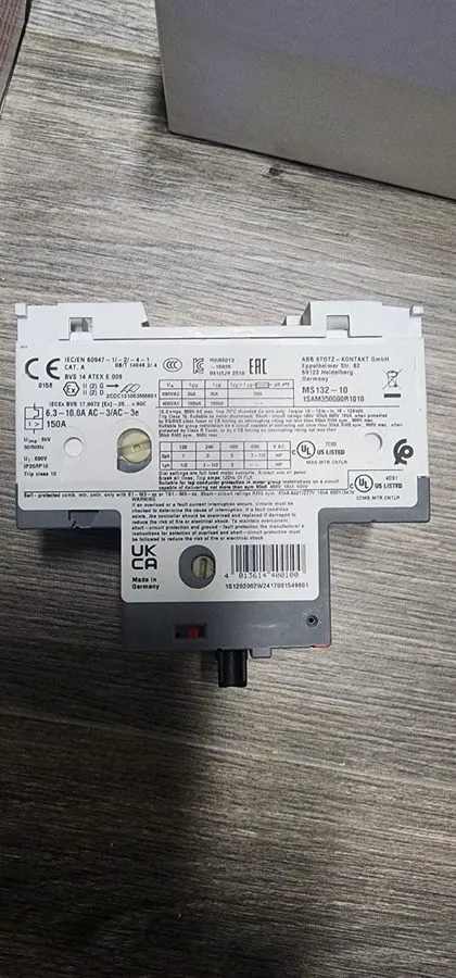 Автоматический выключатель ABB MS132-10 (6.3-10A) Motor Protection Circuit Break — фото лота 1