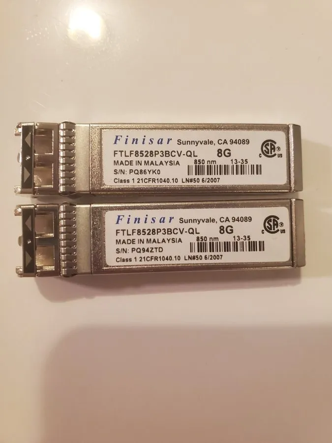 Трансивер FTLF8528P3BCV-QL Finisar 8.5Gbps 850nm SFP+ Transceiver Grade A
