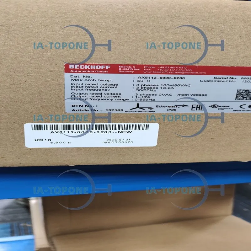 Сервопривод BECKHOFF AX5112-0000-0200 Servo Driver