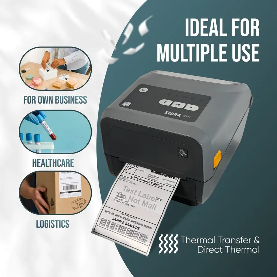 Принтер этикеток ZEBRA GK420d Direct Thermal Monochrome Label Printer Shipping