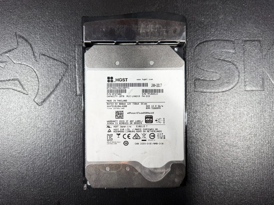 Жёсткий диск HGST Ultrastar He10 10TB SAS 4Kn 3.5" 7200RPM HUH721010AL4200 Datac