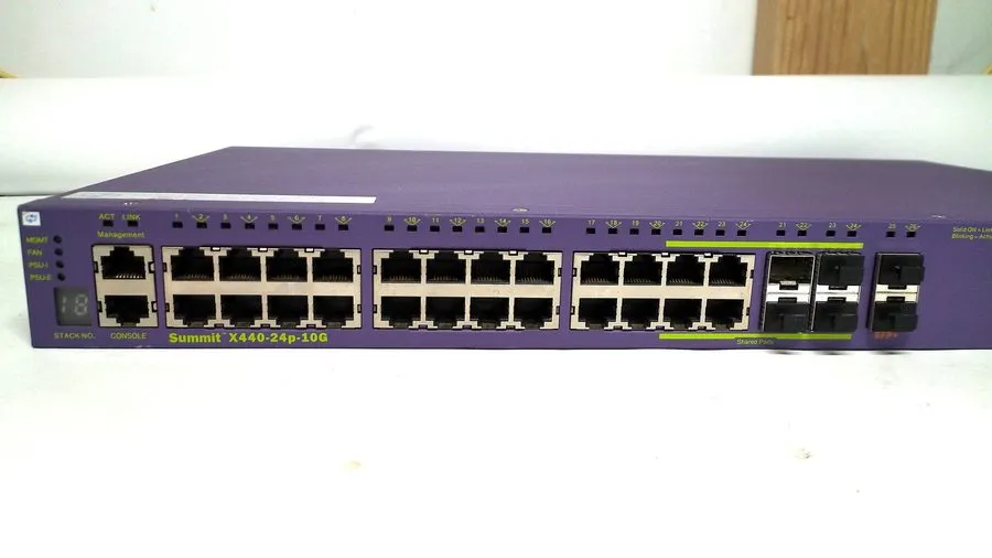 Коммутатор Extreme Networks SUMMIT X440-24P-10G 24-Port PoE SFP+ Gigabit Switch — фото лота 1