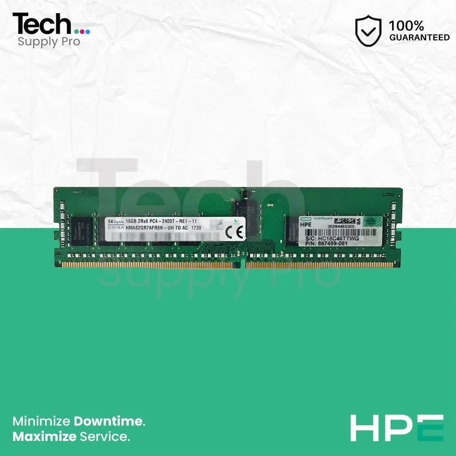 Модуль памяти P00423-B21 HP Compatible 16GB PC4-19200 DDR4-2400MHz 2Rx8 1.2V ECC — фото лота 1