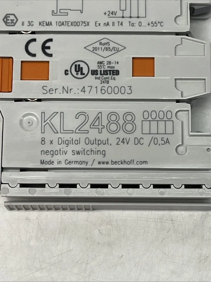 Модуль ввода-вывода KL2488 Beckhoff Digital Output, 24VDC, 0.5A, 8 Channel — фото лота 1