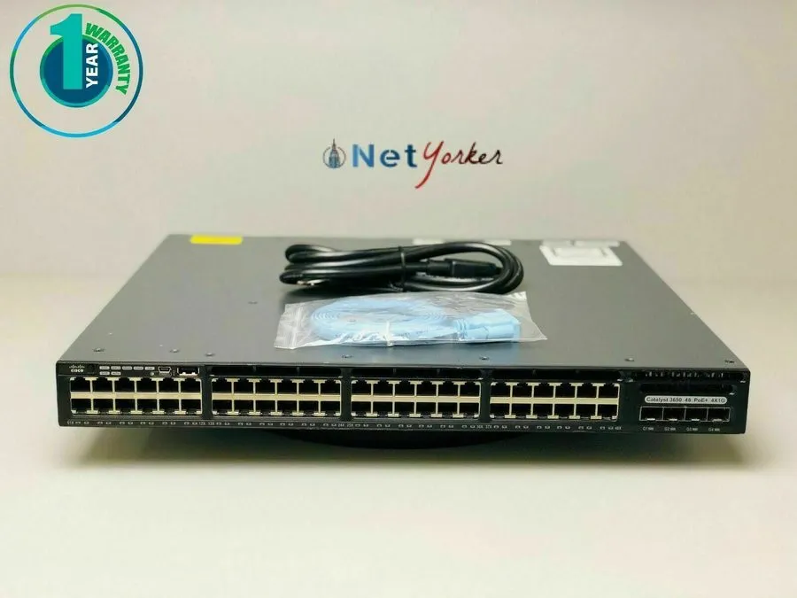 Коммутатор Cisco WS-C3650-48FS-E 48-Port GE PoE+ 4x 1G Uplinks Switch
